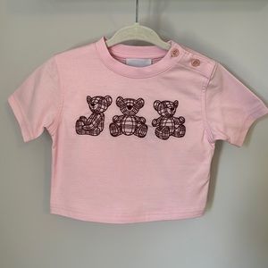 Burberry Baby Girl’s Pale Candy Pink Bear Trio T-Shirt